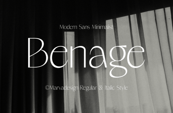 Benage: A Minimalist Sans Serif Font for Craft Projects