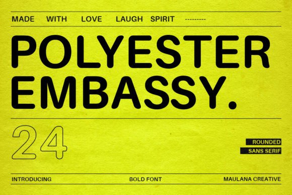 Polyester Embassy: A Modern Sans Serif Font for Your Business Branding