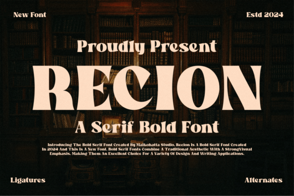 Recion: The Premium Serif Font for Handmade Product Labels and Signs
