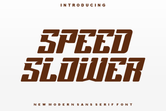 Speed Slower: A Modern Sans Serif Font for Editorial Design
